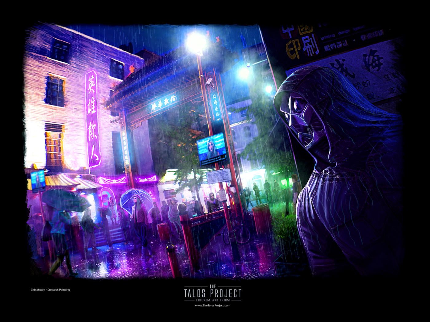 Chinatown Cyberpunk Concept Art