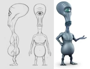 3d animated game trailer - stylized 3d cartoon character concept design and modelling for cinematics