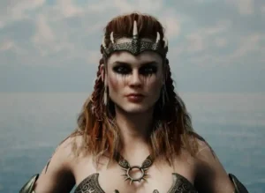 viking game cinematic trailer female druid concept design